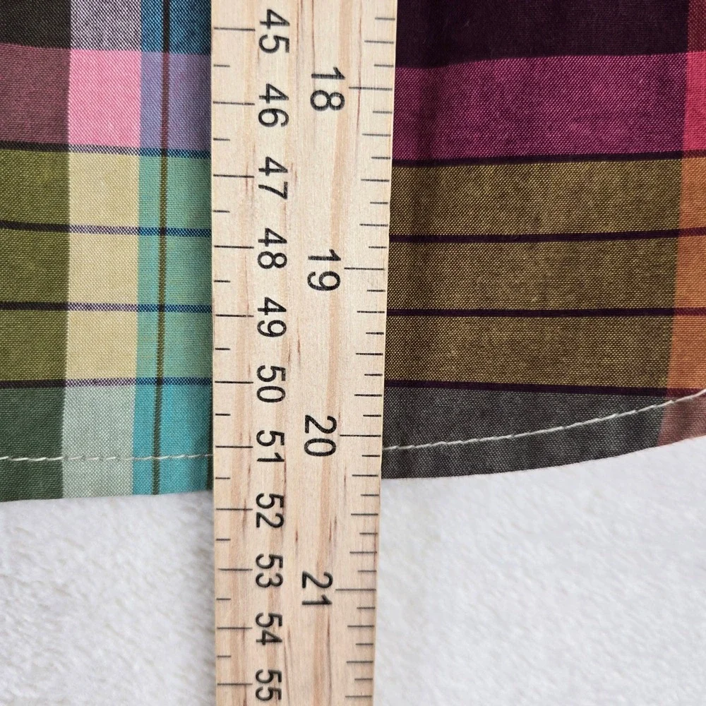 GAP Kids XS 4-5 Plaid Button‎ Up Shirt Colorful Short Sleeve Boys Preppy Kidcore